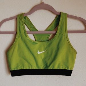 Green Nike sports bra